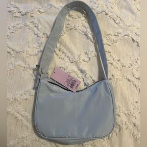 Baby blue shoulder purse